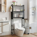 Over-the-Toilet Cabinet Organizer with Flip-Up Cabinets