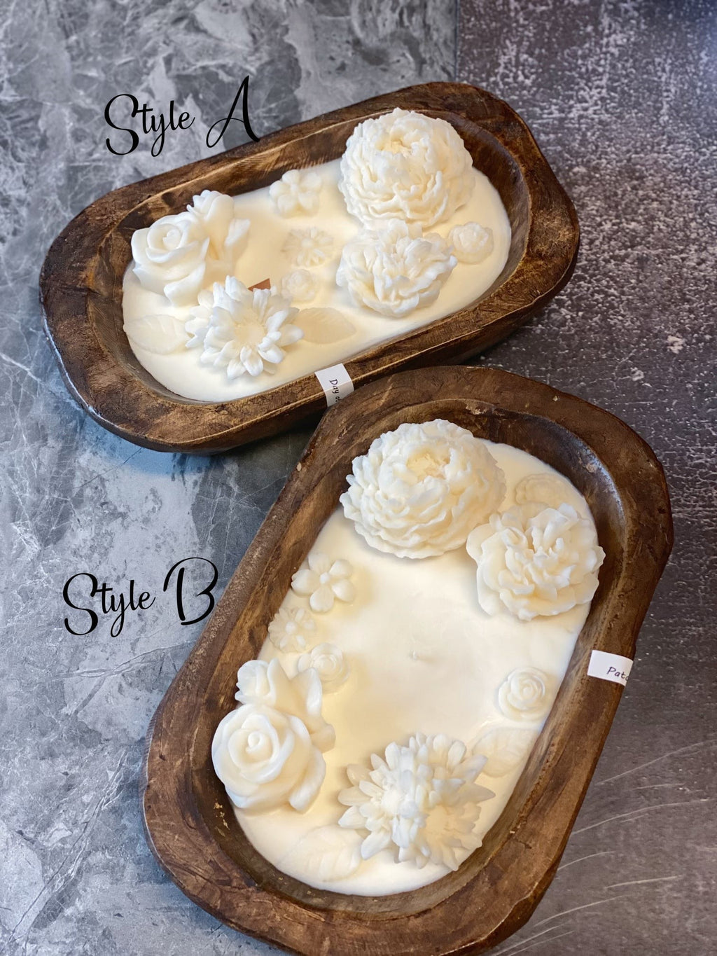 Botanical Garden Dough Bowl Candle | Earthy Home Decor Candle in Two Styles