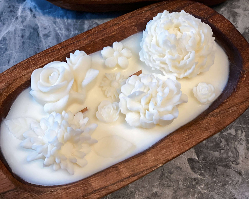 Botanical Garden Dough Bowl Candle | Earthy Home Decor Candle in Two Styles