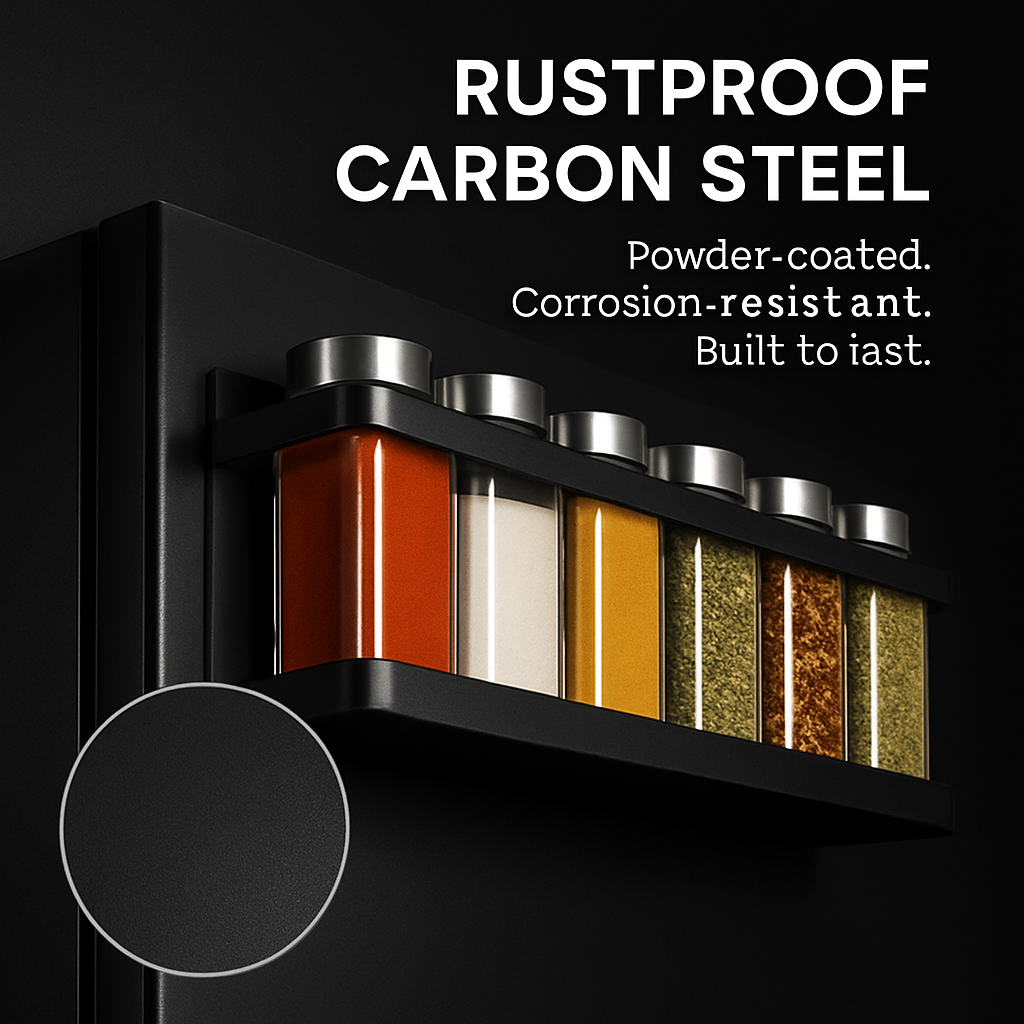 Magnetic Spice Racks for Refrigerator - with Paper Holder